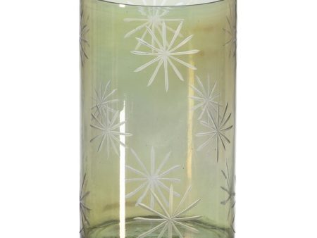 Candleholder Green Crystal Ø 15 cm 15 x 15 x 25 cm For Discount