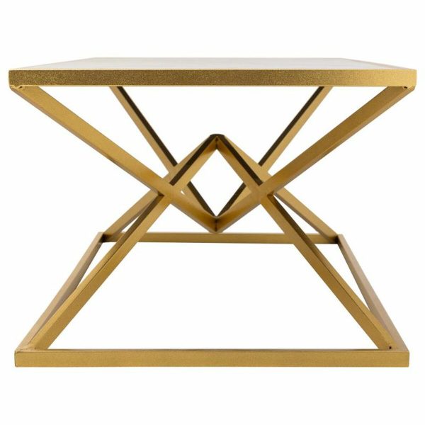 Centre Table Alexandra House Living Gold Metal Paper Iron MDF Wood 60 x 45 x 110 cm Online Sale