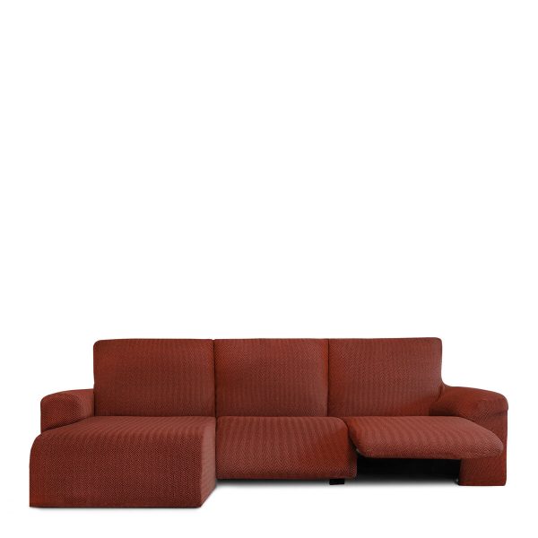 Right short arm chaise longue cover Eysa JAZ Dark Red 120 x 120 x 360 cm Online now