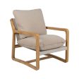 Armchair Beige Natural Rubber wood Sponge Ash wood Foam 65 x 69 x 83 cm Cheap