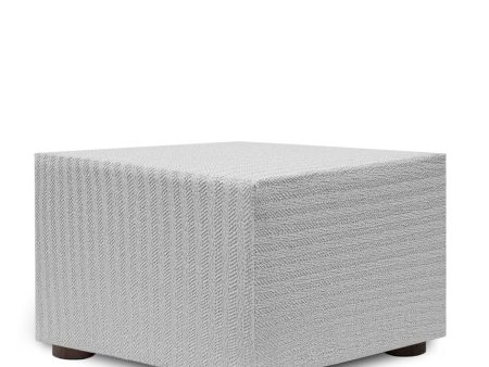 Pouffe cover Eysa JAZ White 100 x 65 x 100 cm For Cheap