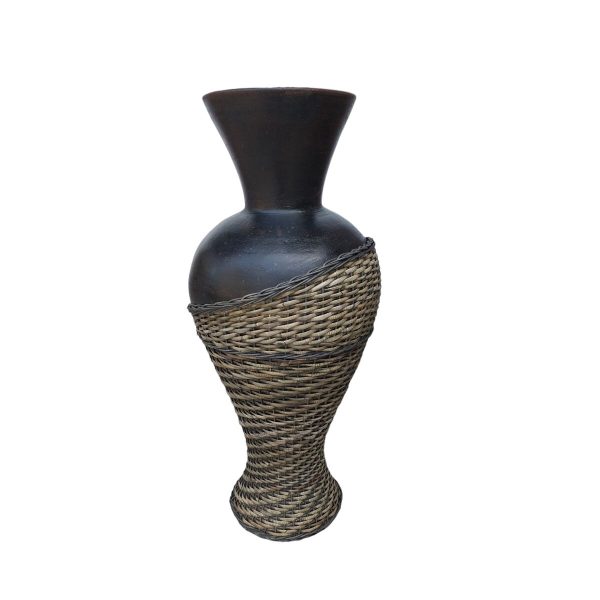 Floor vase Romimex Brown Rattan Terracotta 35 x 100 x 35 cm For Cheap