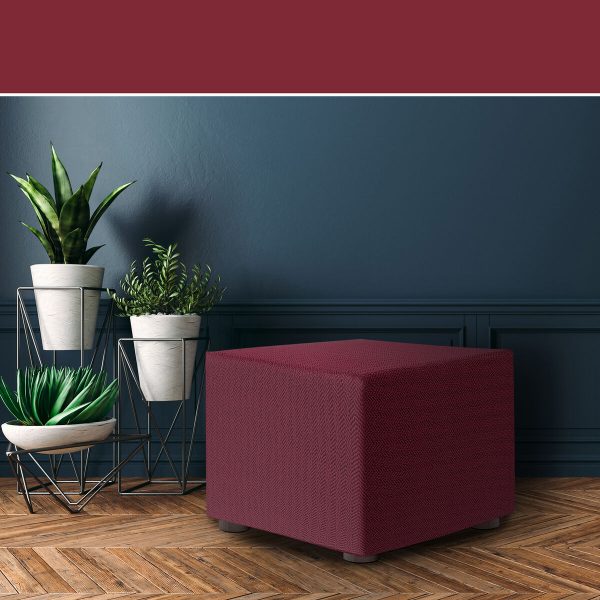 Pouffe cover Eysa JAZ Burgundy 65 x 65 x 65 cm Supply