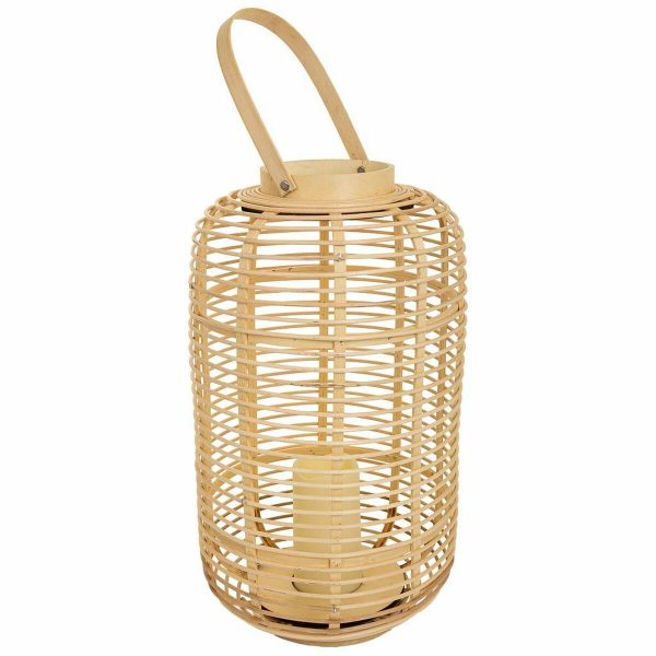 Lantern Alexandra House Living Natural Bamboo Rattan 29 x 48 x 29 cm For Cheap