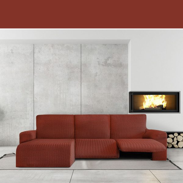 Right short arm chaise longue cover Eysa JAZ Dark Red 120 x 120 x 360 cm Online now