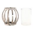 Candleholder Home ESPRIT Silver Crystal Steel 14 x 14 x 14 cm Supply