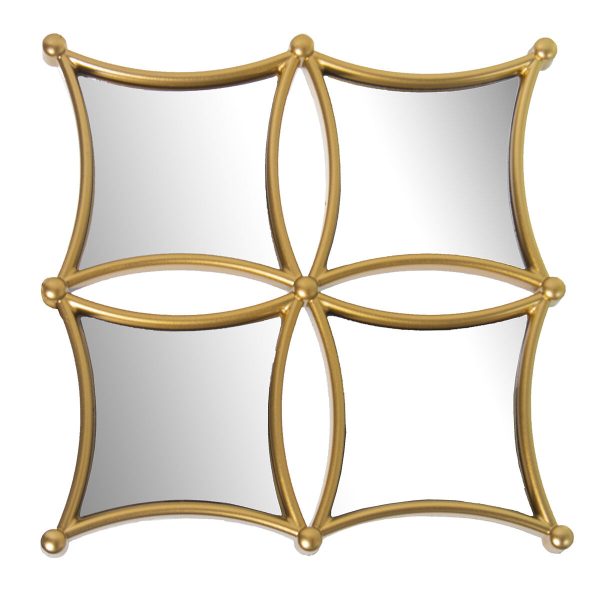 Mirror Set Alexandra House Living Golden 25 x 25 cm Geometric 6 Units Hot on Sale