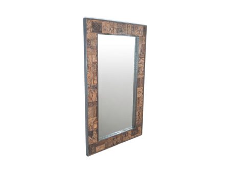 Wall mirror Romimex Brown Mango wood 98 x 153 x 5 cm Online