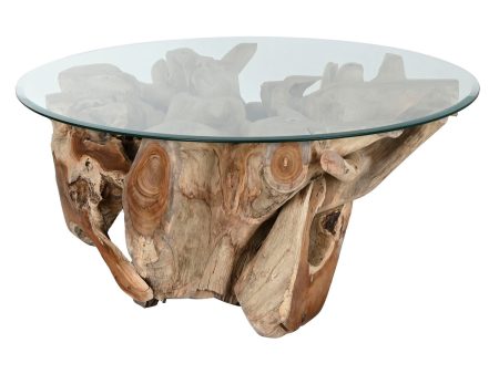 Centre Table Home ESPRIT Natural 100 x 100 x 45 cm Online Hot Sale