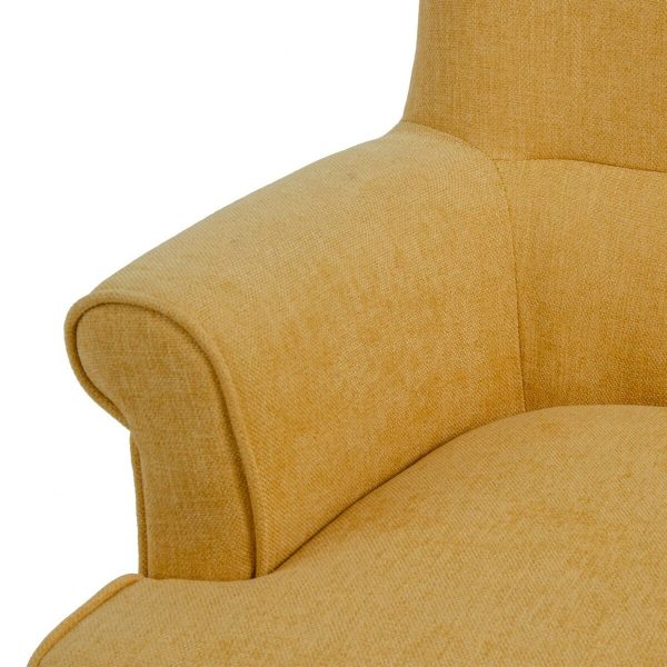 Armchair 77 x 64 x 88 cm Synthetic Fabric Wood Mustard Supply