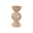 Candleholder Home ESPRIT Beige Magnesium 12 x 12 x 24 cm Online Sale