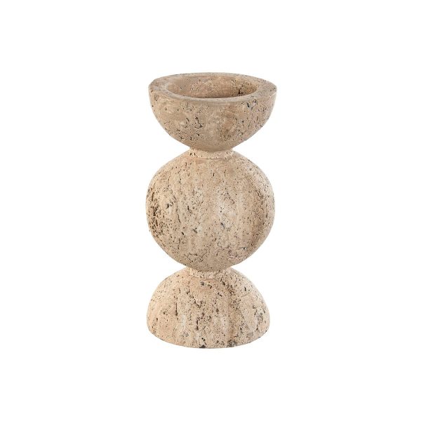 Candleholder Home ESPRIT Beige Magnesium 12 x 12 x 24 cm Online Sale