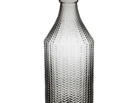 Vase 11,7 x 11,7 x 30 cm Grey Glass Supply