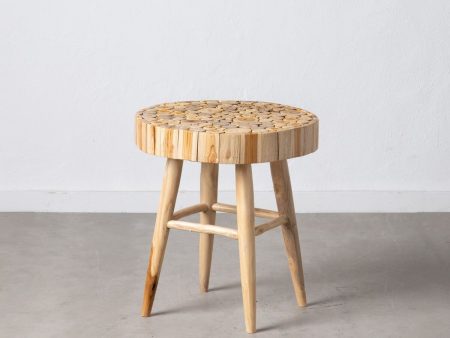 Side table Natural Teak 50 x 50 x 55 cm Hot on Sale