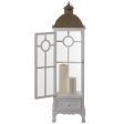 Lanterns Alexandra House Living White Wood Crystal Fir wood (3 Pieces) Supply