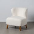 Armchair 72 x 78 x 82 cm Rubber wood White Cheap