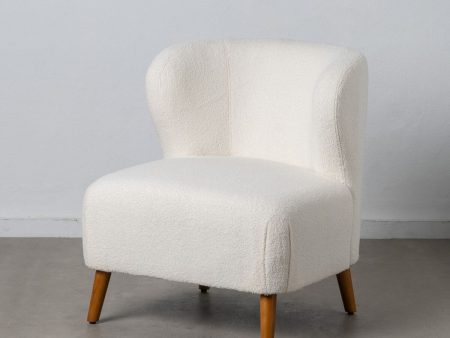 Armchair 72 x 78 x 82 cm Rubber wood White Cheap