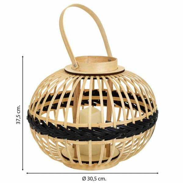 Lantern Alexandra House Living Natural Bamboo 37 x 30 x 37 cm Sale