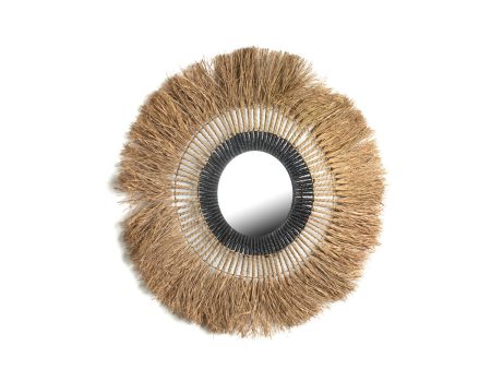 Wall mirror Romimex Natural Vegetable fibre 100 x 4 x 100 cm Online now