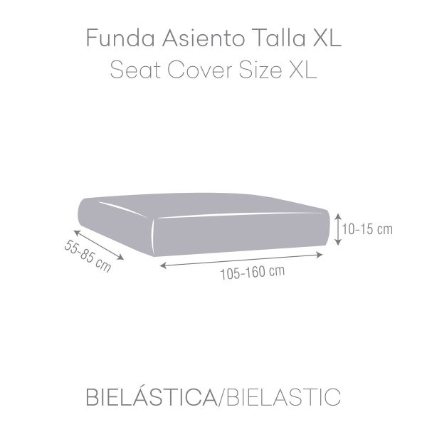 Sofa Cover Eysa BRONX Dark grey 100 x 15 x 130 cm on Sale