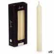 Candle Set Acorde 126-B-AR Cream 2 x 2 x 20 cm (12 Units) For Cheap