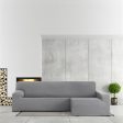 Right long arm chaise longue cover Eysa BRONX Grey 170 x 110 x 310 cm Online Hot Sale