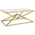 Centre Table Alexandra House Living Gold Metal Paper Iron MDF Wood 60 x 45 x 110 cm Online Sale