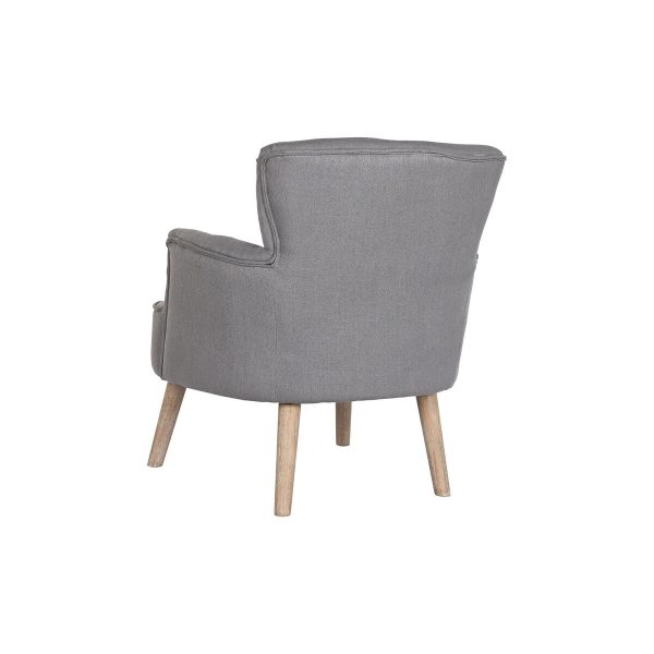 Armchair DKD Home Decor Fir Polyester Dark grey (66 x 70 x 88 cm) Online