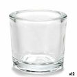 Candleholder Transparent Glass 6,5 x 6 x 6,5 cm (12 Units) Supply