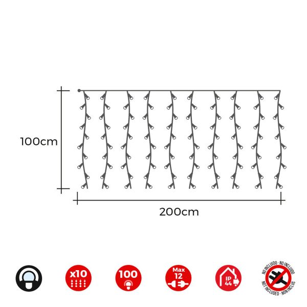 LED Curtain Lights EDM 71260 Easy-Connect 1,8 W 2 x 1 m Online now