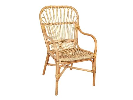 Armchair Romimex Natural Rattan 55 x 85 x 59 cm Cheap