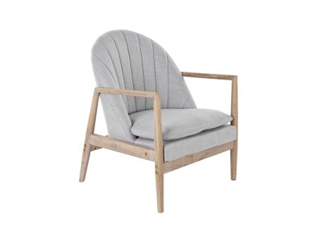 Armchair DKD Home Decor Natural Light grey Fir 68 x 69 x 89 cm For Discount