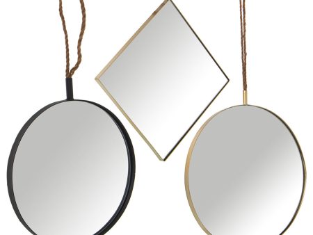 Mirror Set Alexandra House Living Golden Geometric 3 Pieces For Cheap