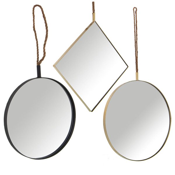 Mirror Set Alexandra House Living Golden Geometric 3 Pieces For Cheap