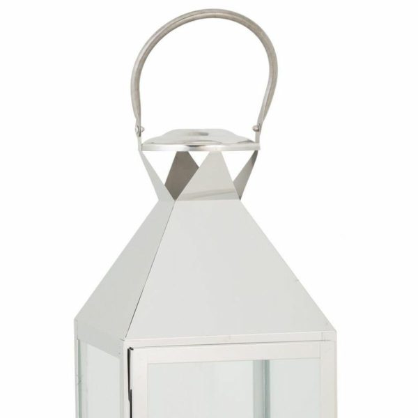 Lantern Alexandra House Living Silver Glass Stainless steel 23 x 72 x 24 cm Online