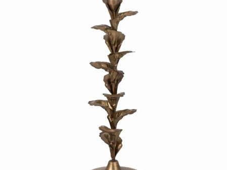 Candleholder Golden Iron 11,5 x 11,5 x 40 cm Fashion