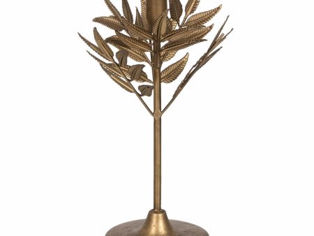 Candleholder Golden Iron 17 x 17 x 30 cm For Sale