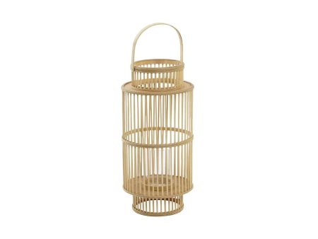 Candleholder DKD Home Decor Crystal Bamboo (26 x 26 x 69 cm) Hot on Sale