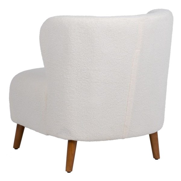 Armchair 72 x 78 x 82 cm Rubber wood White Cheap