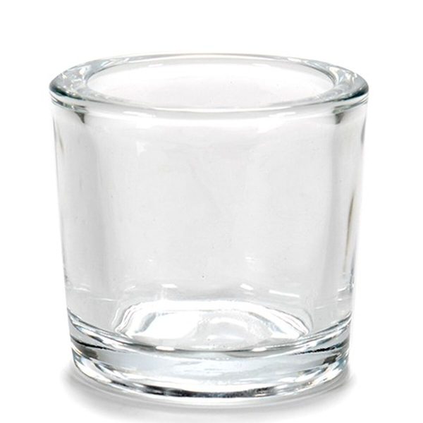 Candleholder Transparent Glass 6,5 x 6 x 6,5 cm (12 Units) Supply