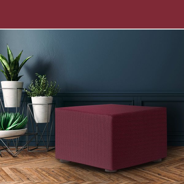 Pouffe cover Eysa JAZ Burgundy 100 x 65 x 100 cm For Discount