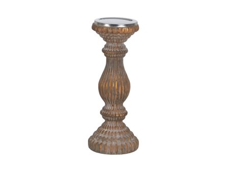 Candleholder Copper Crystal 12 x 12 x 30 cm Discount