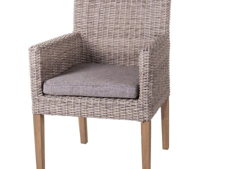 Garden chair Patsy Grey Wood Rattan 58 x 63 x 86 cm Online Hot Sale