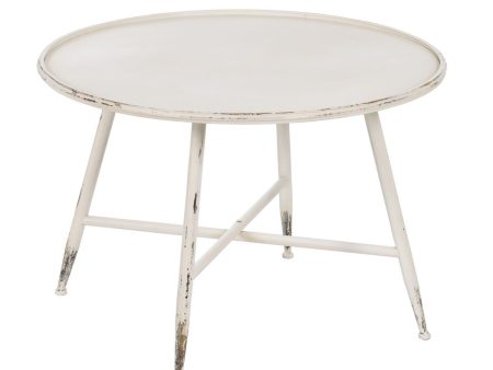 Centre Table Cream 75 x 75 x 50 cm For Cheap