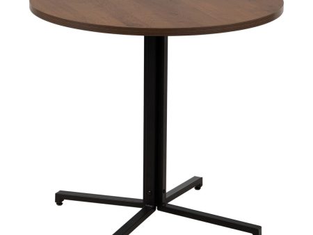 Table Black Natural MDF Wood 80 x 80 x 75 cm Online now