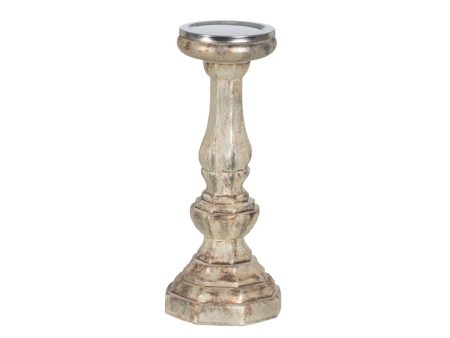 Candleholder White Crystal 13 x 13 x 30 cm Online Hot Sale