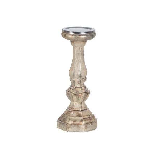 Candleholder White Crystal 13 x 13 x 30 cm Online Hot Sale