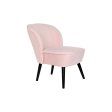 Armchair DKD Home Decor Black Light Pink Wood 60 x 70 x 78 cm Sale