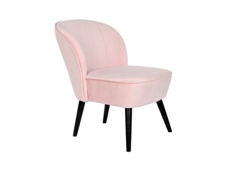 Armchair DKD Home Decor Black Light Pink Wood 60 x 70 x 78 cm Sale