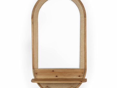 Wall mirror Romimex Natural Wood 60 x 120 x 13 cm For Cheap